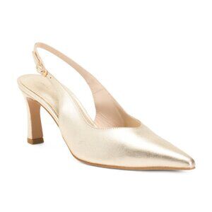 ANGEL ALARCON Made In Spain Leather Slingback Heels